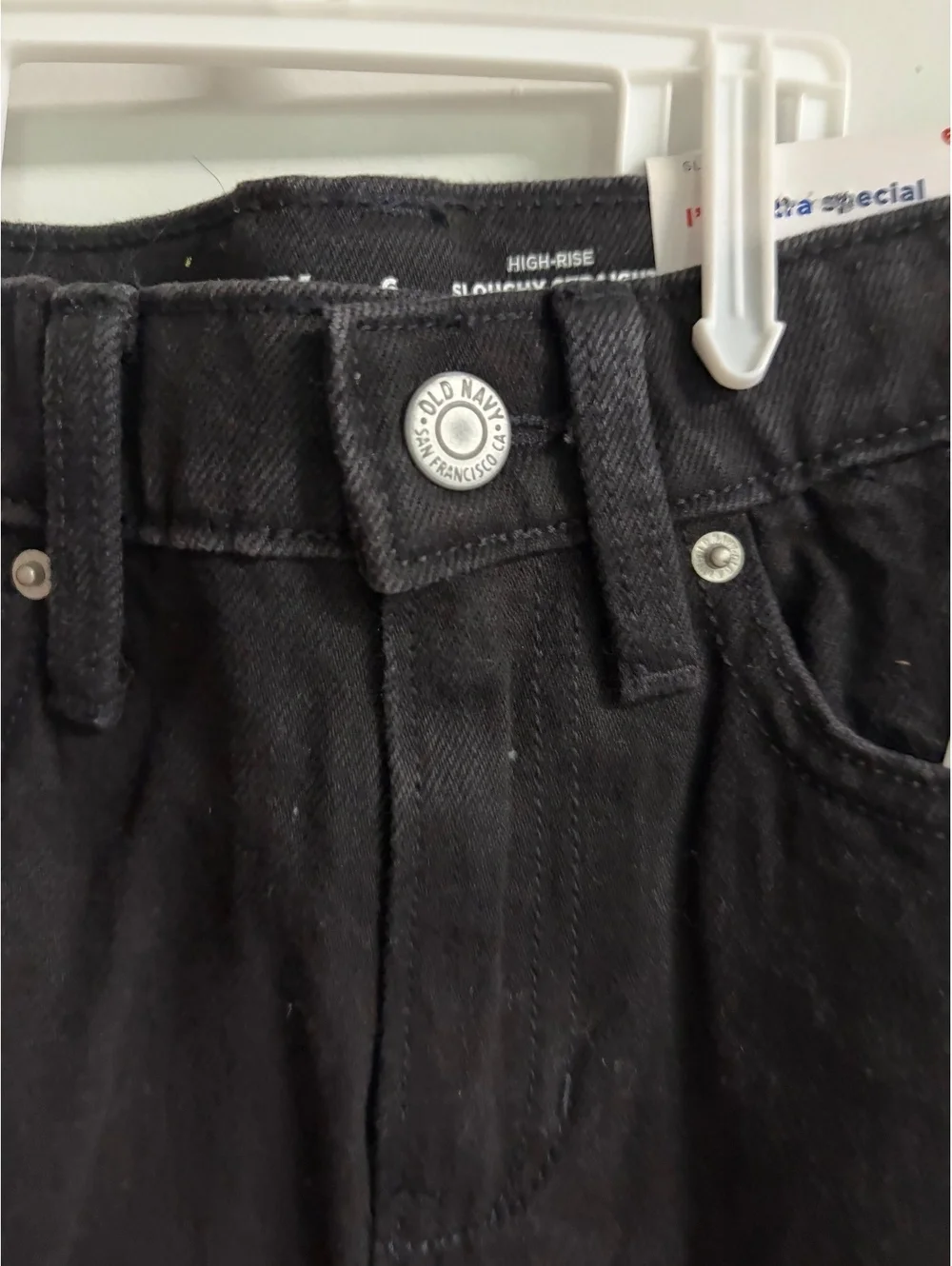 Girls, Old Navy, slouchy straight, high-rise jeans and black size 6
